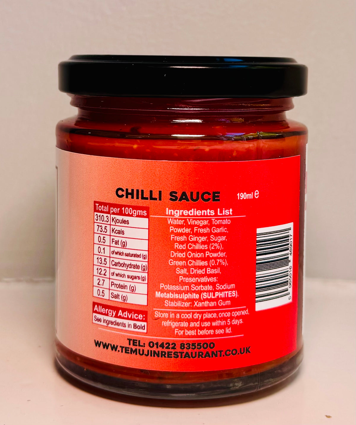 Temujin Chilli Sauce – 200ml