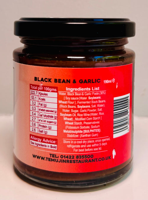 Temujin Black Bean & Garlic Sauce – 200ml