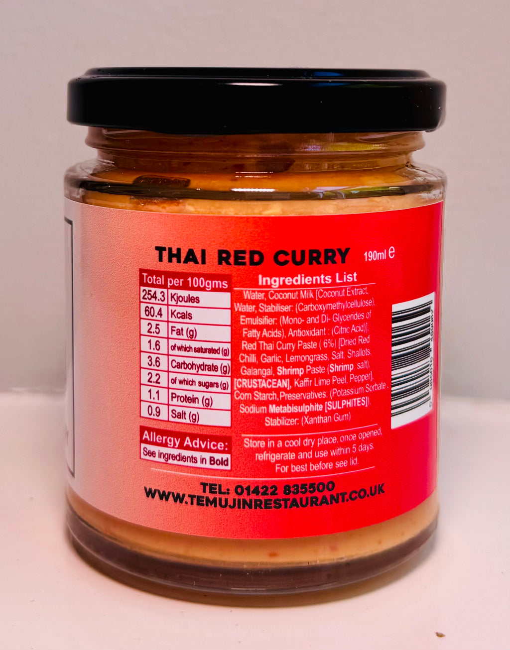 Temujin Thai Red Curry Sauce – 200ml – image 2