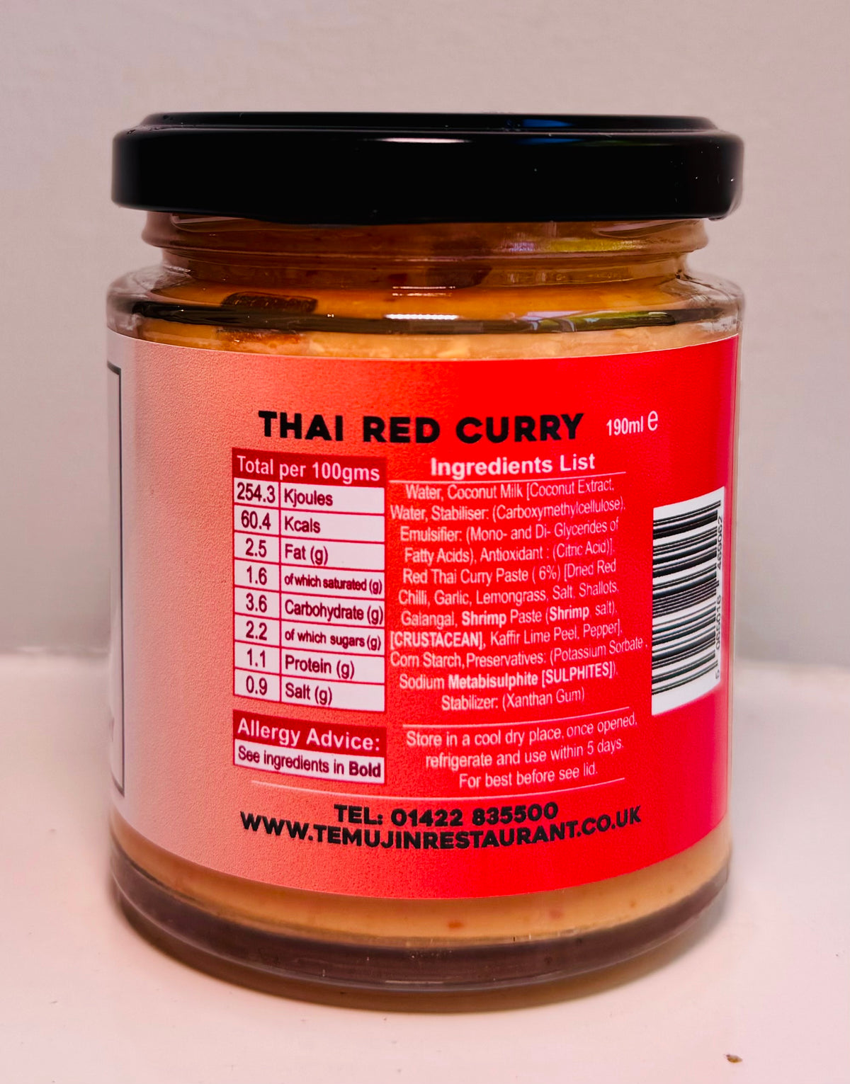 Temujin Thai Red Curry Sauce – 200ml – image 2