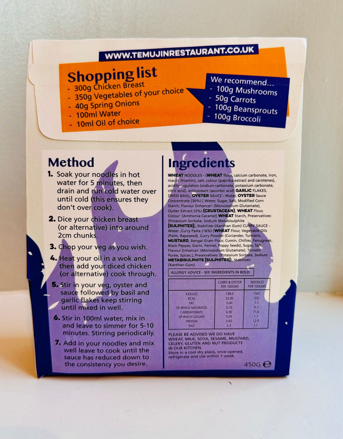 Temujin Curry & Oyster Stir-Fry Kit – Serves 2
