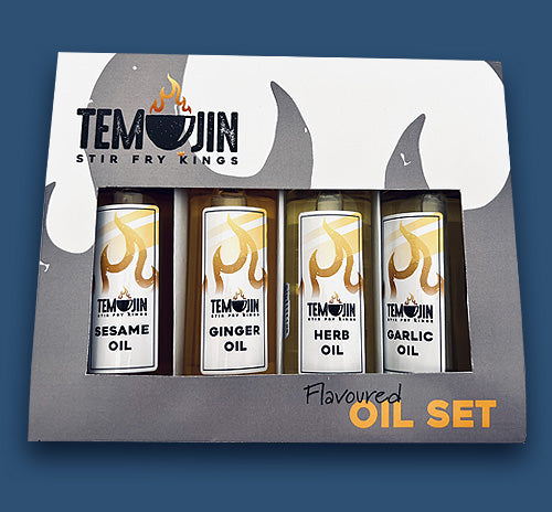 Temujin Oil Set – Sesame, Ginger, Herb, Garlic